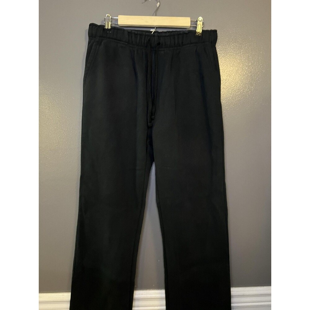 Brooklyn Cloth Sweatpants Mens Medium Black Fleece Straight Leg Lounge Pants